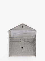 Leather Wallet Etincelle Irisée Etrier Silver etincelle irisee EETI054-vue-porte