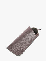 Sunglass Case Etincelle Irisée Leather Etrier Silver etincelle irisee EETI5001-vue-porte