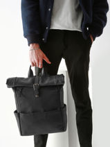Sac à Dos Business Flandres 1 Compartiment Cuir Etrier Noir flandres EFLA8102-vue-porte