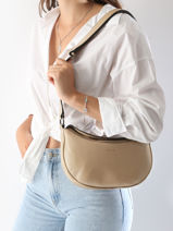 Sac Bandoulière Manege Cuir Etrier Beige manege EMAN077M-vue-porte
