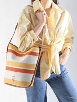 Sac Bandoulière Sac à Dos M Cavalier Toile Etrier Beige cavalier toile ECLT126M-vue-porte