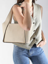 Sac Porté épaule M Foudre Cuir Etrier Beige foudre EFOD107M-vue-porte