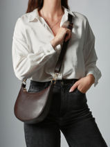 Shoulder Bag S Tradition Leather Etrier Brown tradition ETRA102S-vue-porte