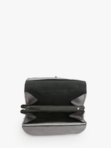 Leather Coin Purse Etincelle Irisée Etrier Silver etincelle irisee EETI650 other view 1