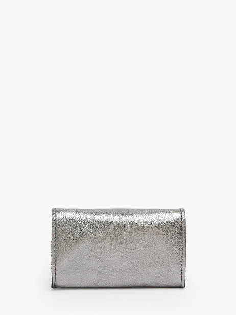Leather Coin Purse Etincelle Irisée Etrier Silver etincelle irisee EETI650 other view 2