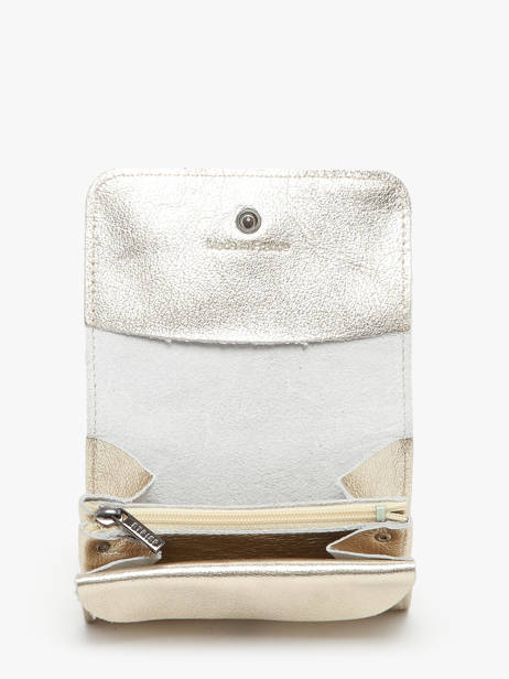 Leather Coin Purse Etincelle Irisée Etrier Gold etincelle irisee EETI650 other view 1