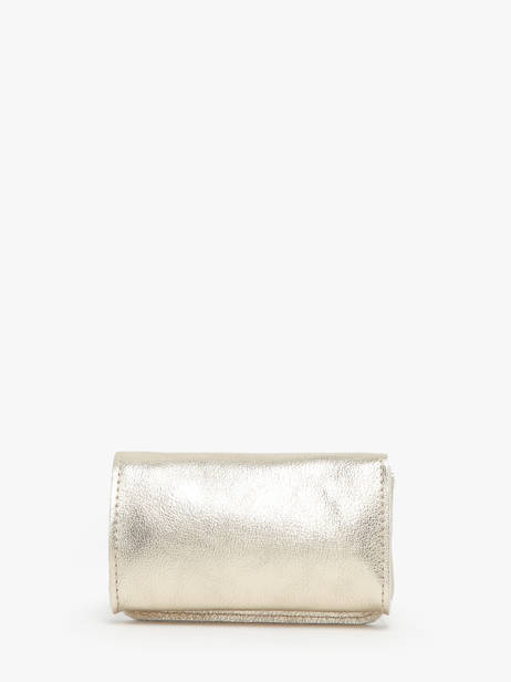 Leather Coin Purse Etincelle Irisée Etrier Gold etincelle irisee EETI650 other view 2