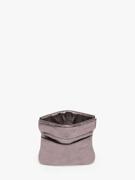 Leather Etincelle Irisée Coin Purse Etrier Silver etincelle irisee EETI5005 other view 1