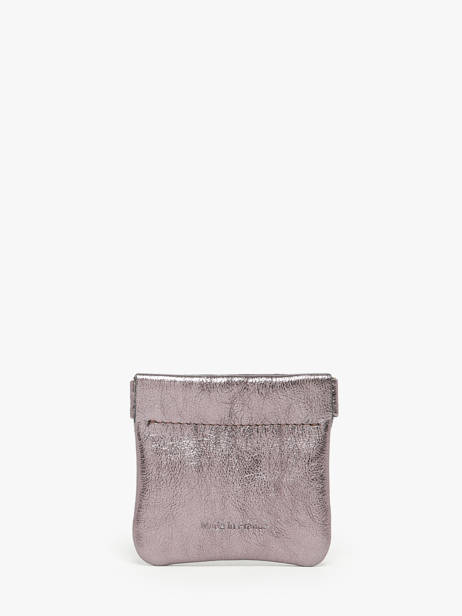 Leather Etincelle Irisée Coin Purse Etrier Silver etincelle irisee EETI5005 other view 2