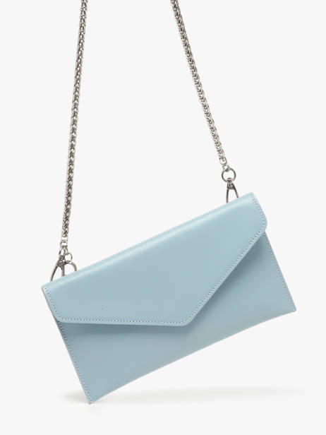 Medium Leather Paddock Clutch Bag Etrier Blue paddock TLOS1670 other view 2