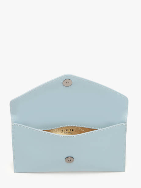 Medium Leather Paddock Clutch Bag Etrier Blue paddock TLOS1670 other view 3