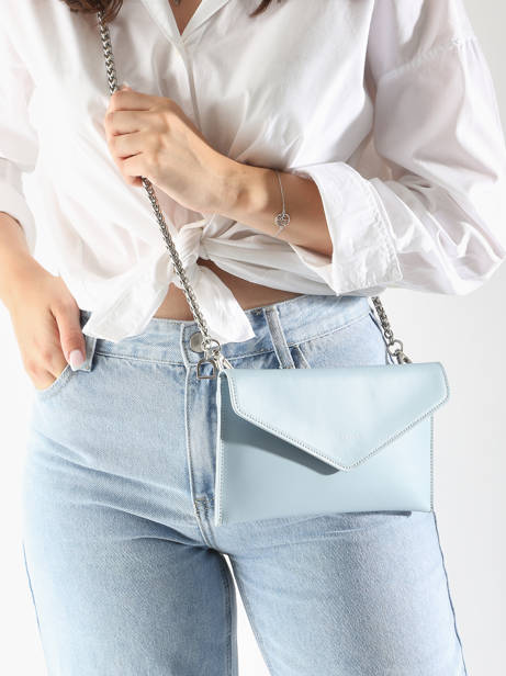 Medium Leather Paddock Clutch Bag Etrier Blue paddock TLOS1670 other view 1