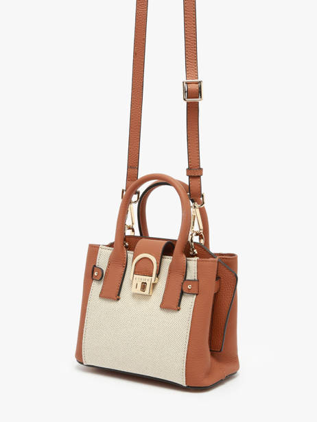 Sac BandouliÃ¨re Xs Equestre Toile Etrier Marron equestre toile EEQS142X vue secondaire 2