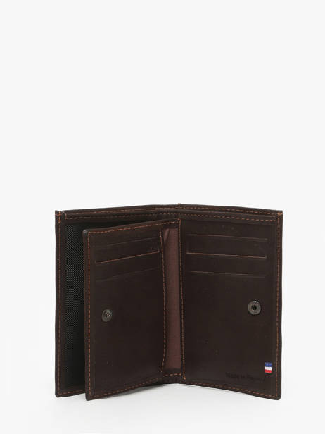 Compact Leather Wallet Oil Etrier Brown oil EOIL027 other view 2