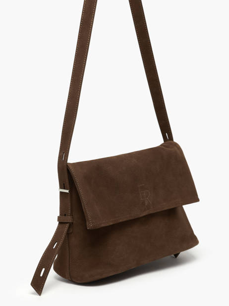 Crossbody Bag Cavalier Nubuck Leather Etrier Brown cavalier nubuck ECAN135M other view 2