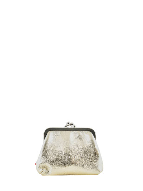 Leather Coin Purse Etincelle Irisée Etrier Gold etincelle irisee EETI654