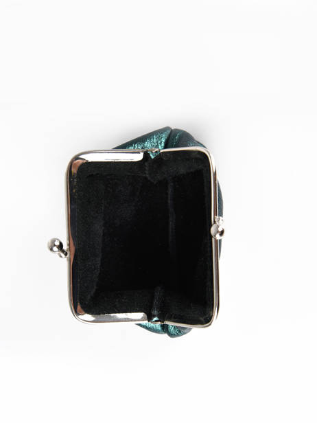 Leather Coin Purse Etincelle Irisée Etrier Green etincelle irisee EETI654 other view 1