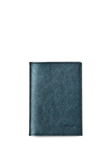 Leather Etincelle Irisée Passport Holder Etrier Green etincelle irisee EETI025