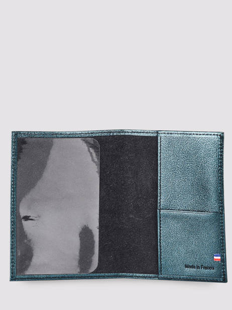 Leather Etincelle Irisée Passport Holder Etrier Green etincelle irisee EETI025 other view 1